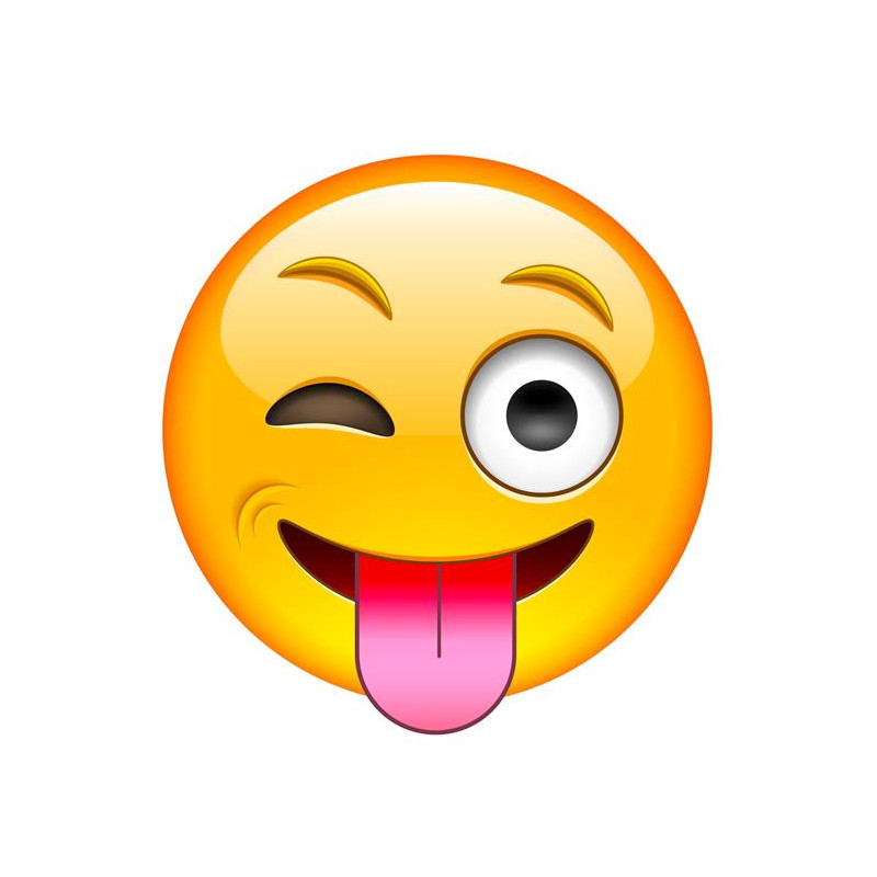 E012. Maska papierowa Emoji – na twarz, z gumką