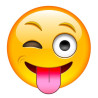 E012. Maska papierowa Emoji – na twarz, z gumką
